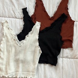 ribbed tank tops (pack of 3)